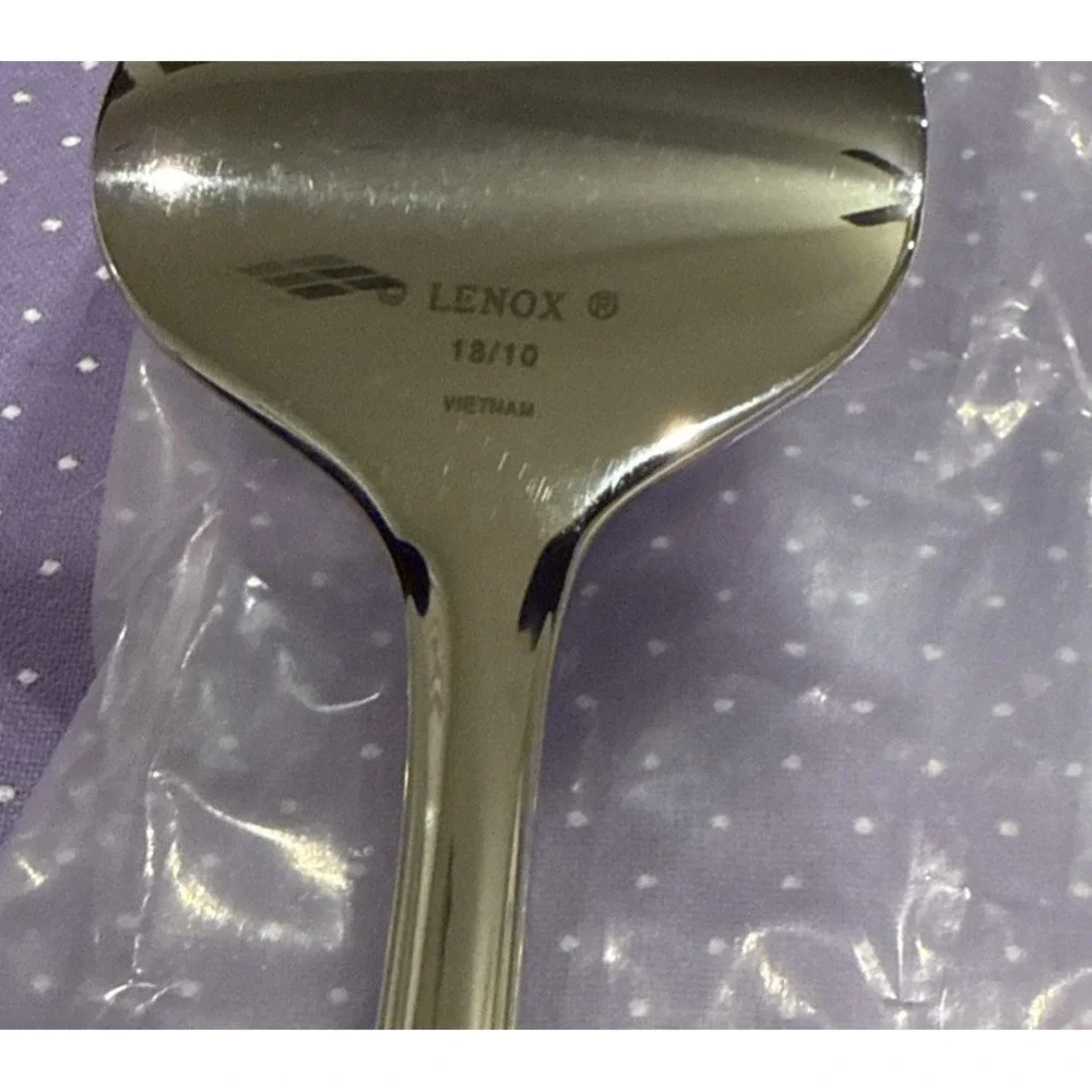Lenox Covington Stainless Steel Flatware Meat Fork Sugar Spoon Set‎ of 3 NEW